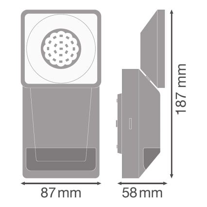 Ledvance -LED Väli seinavalgusti anduriga  SPOT LED/8W/230V IP55 must