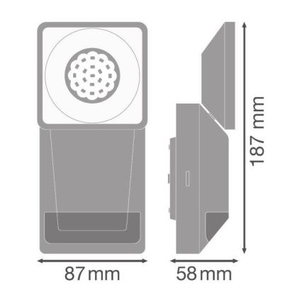 Ledvance - LED Väli seinavalgusti anduriga SPOT LED/8W/230V IP55 valge