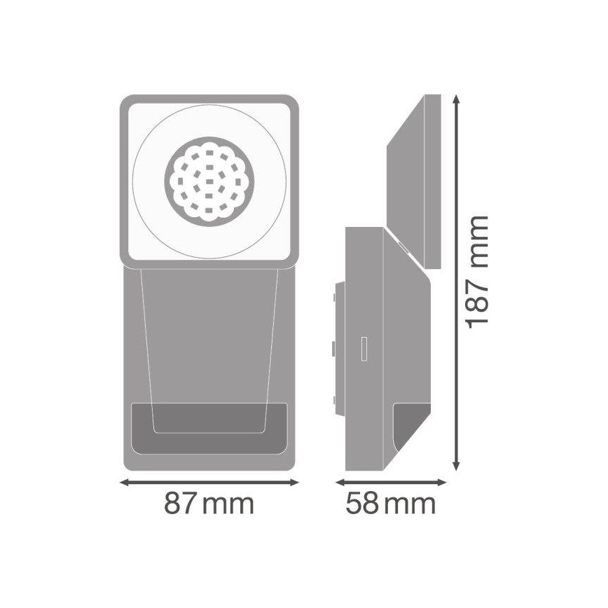 Ledvance - LED Väli seinavalgusti anduriga SPOT LED/8W/230V IP55 valge
