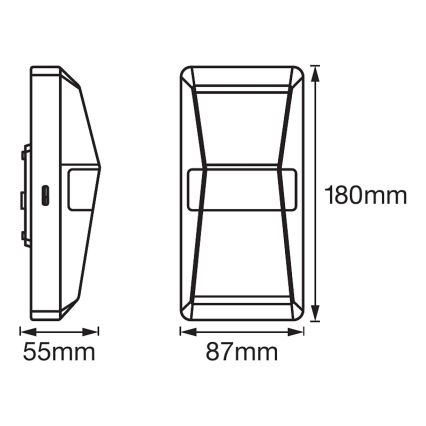 Ledvance - LED Väli seinavalgusti anduriga UPDOWN LED/10W/230V IP55