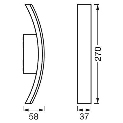 Ledvance - LED Väli seinavalgusti BOW LED/7W/230V IP54