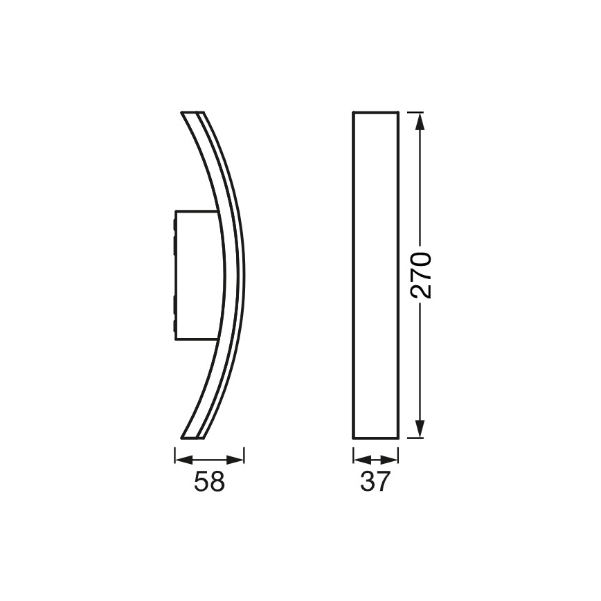 Ledvance - LED Väli seinavalgusti BOW LED/7W/230V IP54