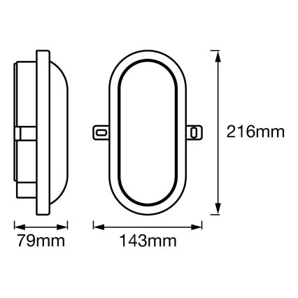 Ledvance - LED Väli seinavalgusti BULKHEAD LED/11W/230V IP54 must