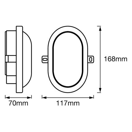 Ledvance - LED Väli seinavalgusti BULKHEAD LED/6W/230V IP54 must