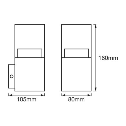 Ledvance - LED Väli seinavalgusti CRYSTAL 1xLED/4,5W/230V IP44