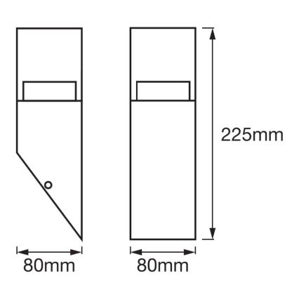 Ledvance - LED Väli seinavalgusti CRYSTAL 1xLED/4,5W/230V IP44