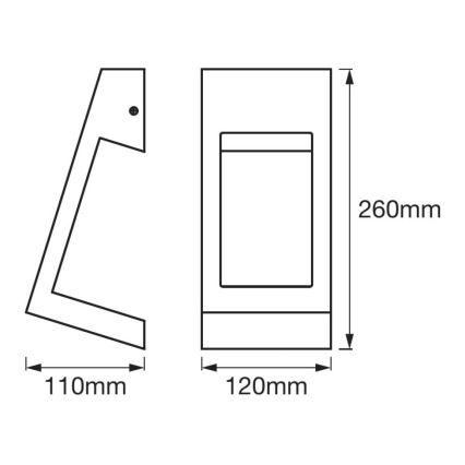 Ledvance - LED Väli seinavalgusti EDGE 1xLED/7W/230V IP44
