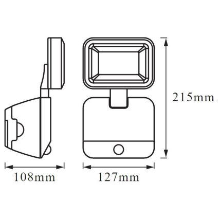Ledvance - LED Väli seinavalgusti koos anduriga BATTERY LED/4W/4xD IP54