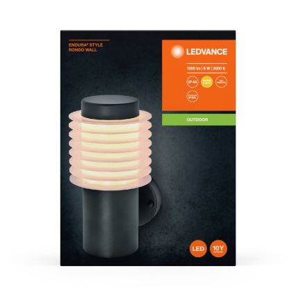 Ledvance - LED Väli seinavalgusti ENDURA RONDO LED/9W/230V IP44 antratsiit