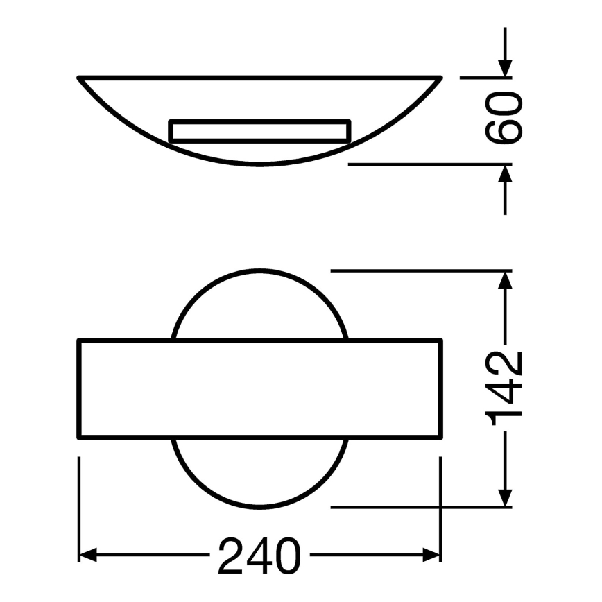 Ledvance - LED Väli seinavalgusti SHIELD LED/11W/230V IP44