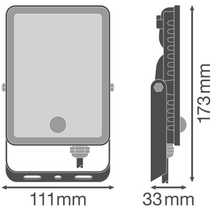 Ledvance - LED Väliprožektor anduriga FLOODLIGHT LED/20W/230V 6500K IP65