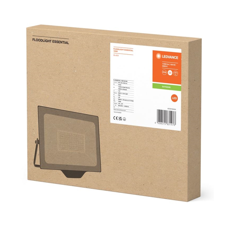 Ledvance - LED Väliprožektor FLOODLIGHT ESSENTIAL LED/100W/230V IP65