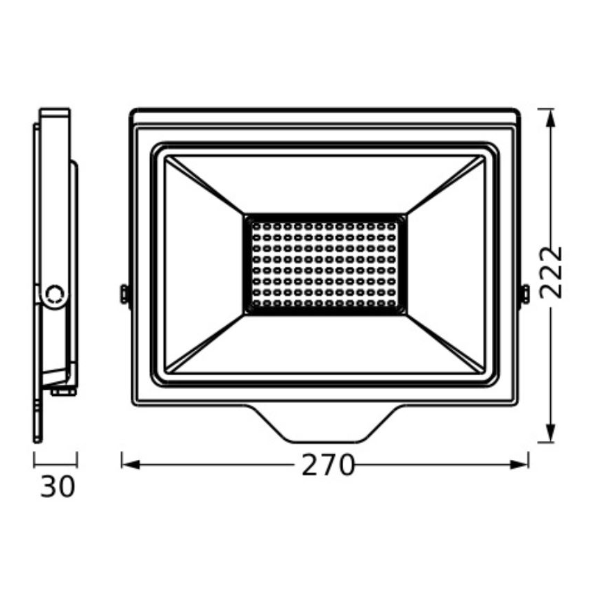 Ledvance - LED Väliprožektor FLOODLIGHT ESSENTIAL LED/100W/230V IP65