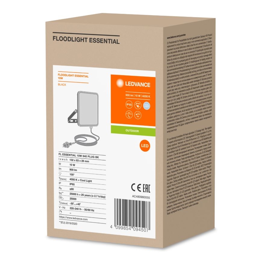 Ledvance - LED Väli seinaprožektor FLOODLIGHT ESSENTIAL LED/10W/230V IP65