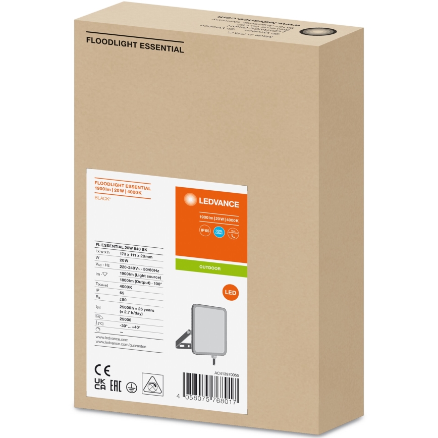 Ledvance - LED Välisseina prožektor FLOODLIGHT LED/20W/230V 4000K IP65