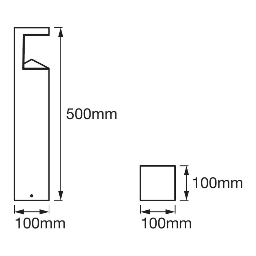 Ledvance - LED välisvalgusti PYRAMID LED/9W/230V IP44 50 cm