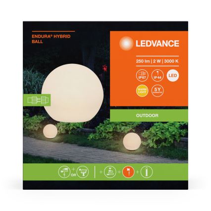 Ledvance - LED Välivalgusti ENDURA HYBRID BALL LED/2W/12V IP44