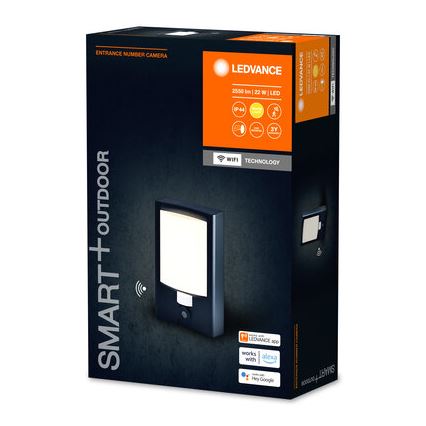 Ledvance - LED Väli hämardatav seinavalgusti koos anduri ja kaameraga SMART+ LED/22W/230V IP44 Wi-Fi