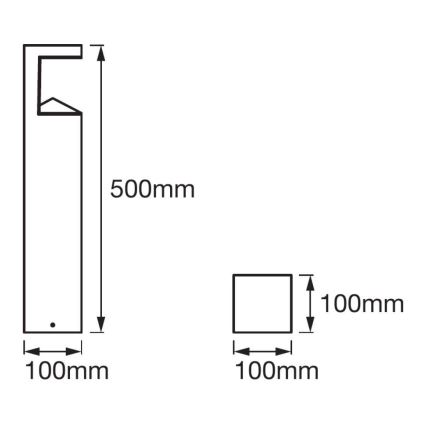 Ledvance - LED Välivalgusti PYRAMID 1xLED/9W/230V IP44 50 cm