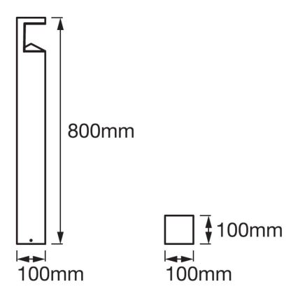 Ledvance - LED Välivalgusti PYRAMID 1xLED/9W/230V IP44 80 cm