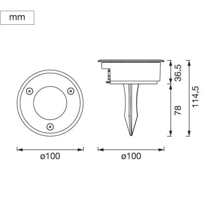 Ledvance - LED Välivalgusti ENDURA HYBRID SPIKE LED/1W/12V IP44