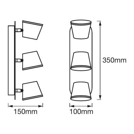 Ledvance - LED Vannitoa kohtvalgusti SPOT 3xLED/7W/230V IP44 3000/4000K CRI Ra90