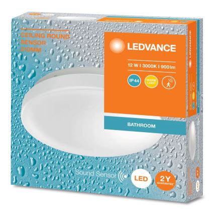 Ledvance - LED-vannitoa laevalgusti hämarussensoriga CEILING ROUND LED/12W/230V IP44