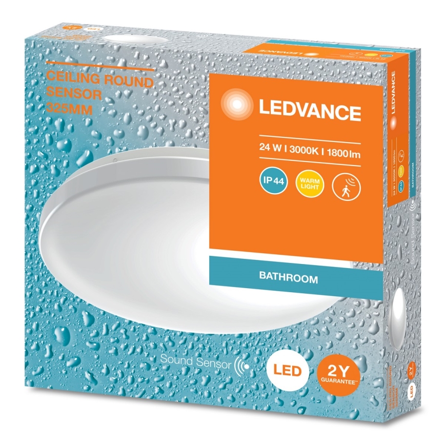 Ledvance - LED vannitoa laevalgusti hämarussensoriga CEILING ROUND LED/24W/230V IP44