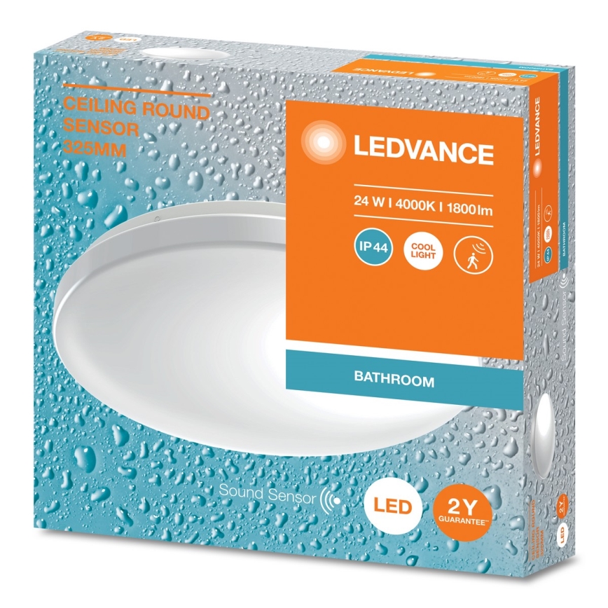 Ledvance - LED-vannitoa laevalgusti hämarussensoriga CEILING ROUND LED/24W/230V IP44