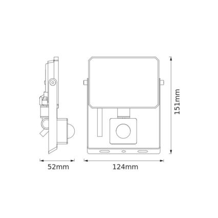 Ledvance - LED-reflektor liikumis- ja hämarusanduriga FLOODLIGHT LED/20W/230V 4000K IP65