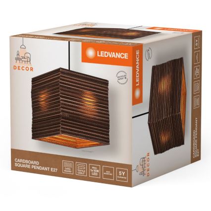 Ledvance - Lühter DECOR CARDBOARD 1xE27/15W/230V 25x25 cm