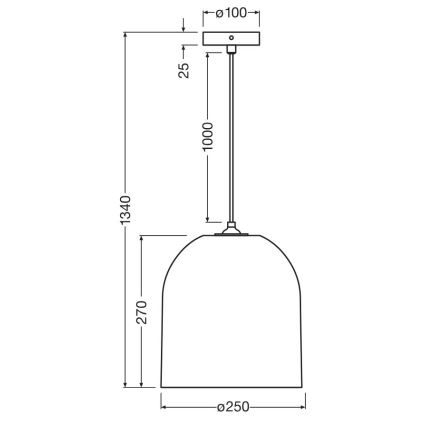 Ledvance - Lühter DECOR CARDBOARD 1xE27/15W/230V d. 25 cm