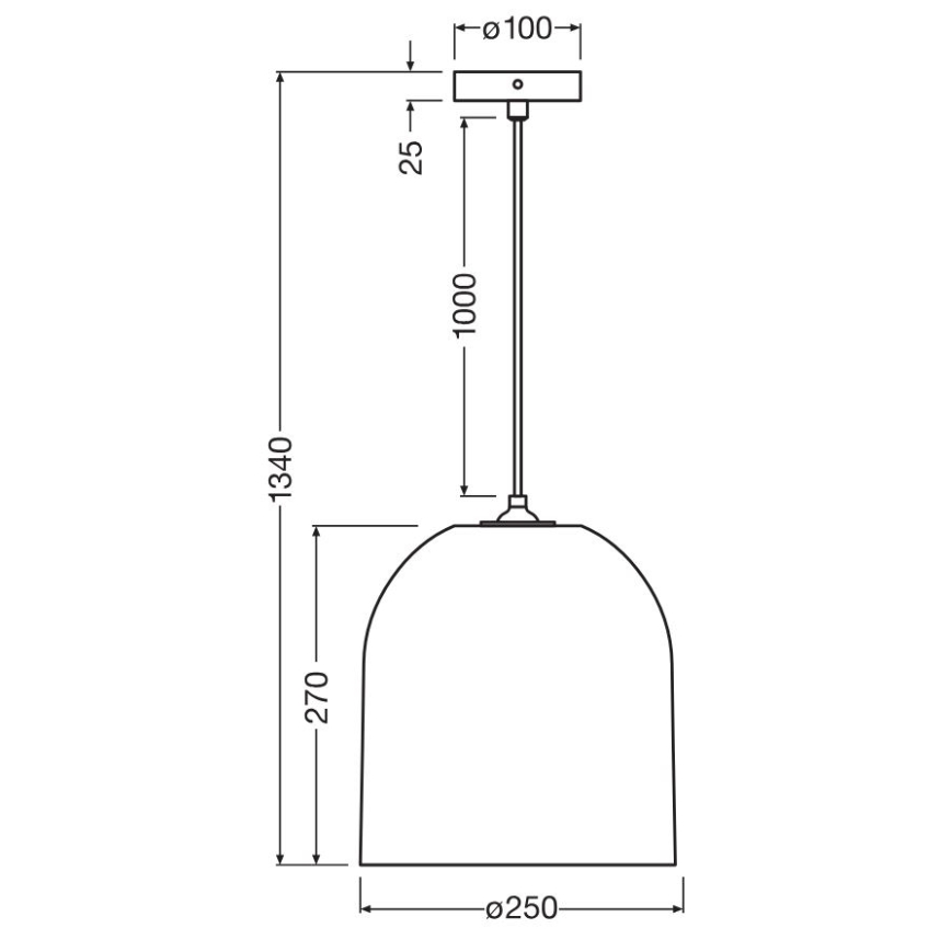 Ledvance - Lühter DECOR CARDBOARD 1xE27/15W/230V d. 25 cm