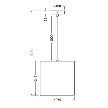 Ledvance - Lühter DECOR CARDBOARD 1xE27/15W/230V d. 25 cm