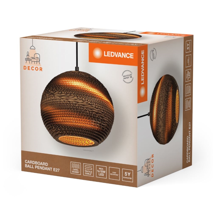 Ledvance - Lühter DECOR CARDBOARD 1xE27/15W/230V d. 26 cm