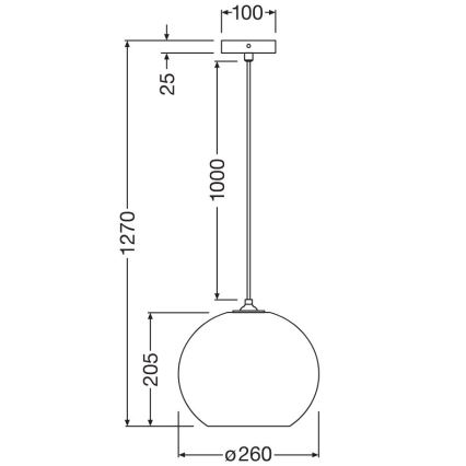 Ledvance - Lühter DECOR CARDBOARD 1xE27/15W/230V d. 26 cm