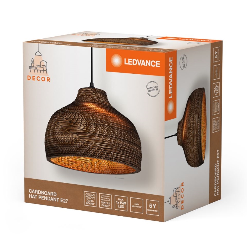 Ledvance - Lühter DECOR CARDBOARD 1xE27/15W/230V d. 36 cm