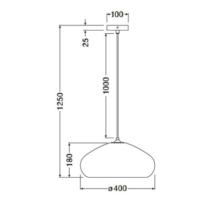 Ledvance - Lühter DECOR CARDBOARD 1xE27/15W/230V d. 40 cm