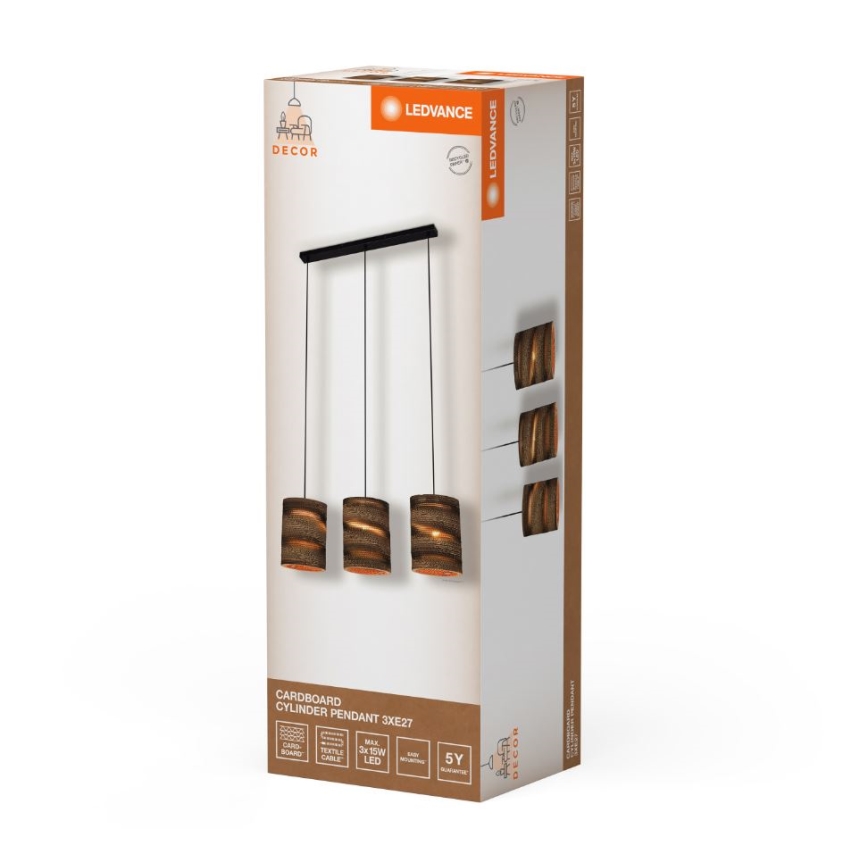 Ledvance - Lühter DECOR CARDBOARD 3xE27/15W/230V