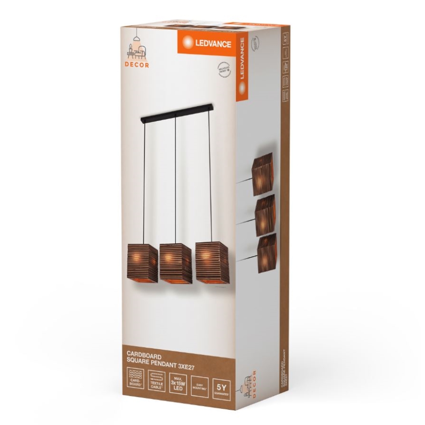 Ledvance - Lühter DECOR CARDBOARD 3xE27/15W/230V