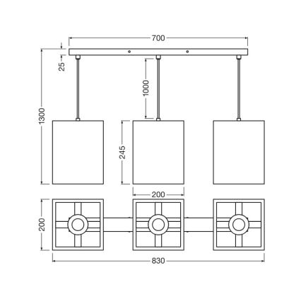 Ledvance - Lühter DECOR CARDBOARD 3xE27/15W/230V