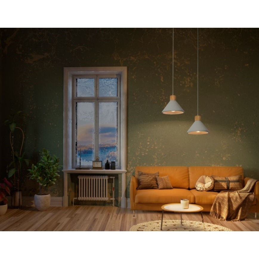 Ledvance - Lühter DECOR CONCRETE 1xE27/15W/230V d. 22 cm betoon hall
