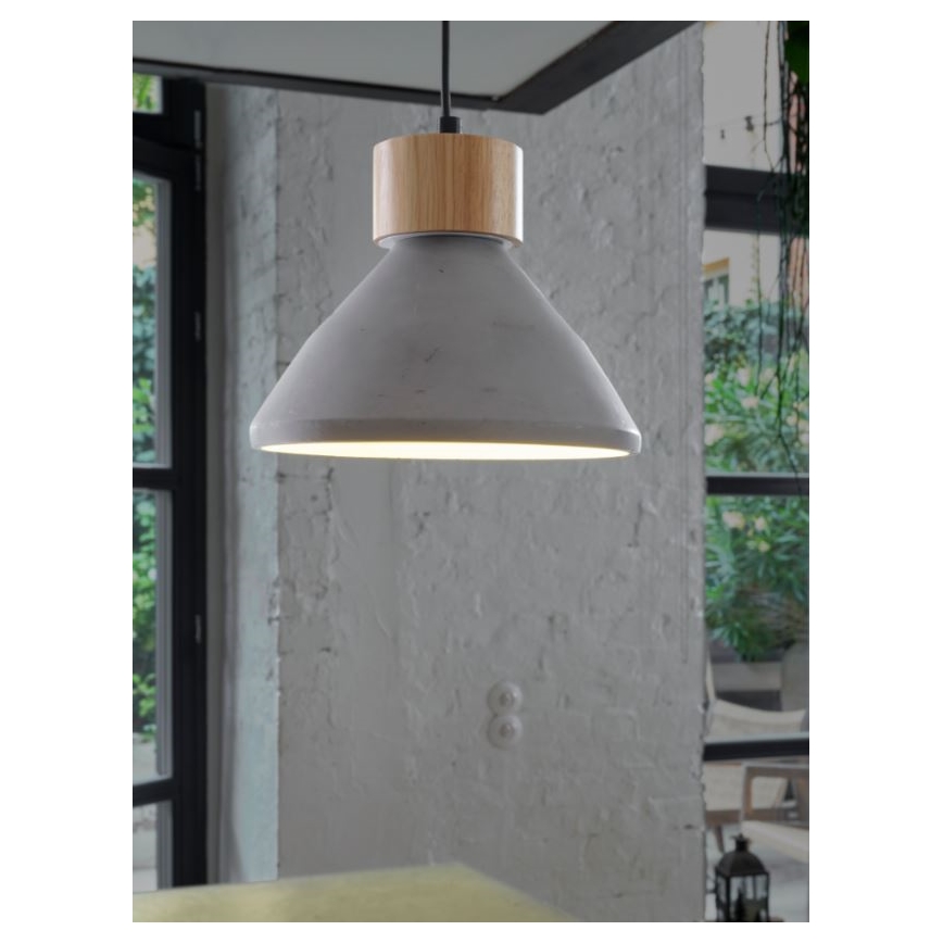 Ledvance - Lühter DECOR CONCRETE 1xE27/15W/230V d. 22 cm betoon hall