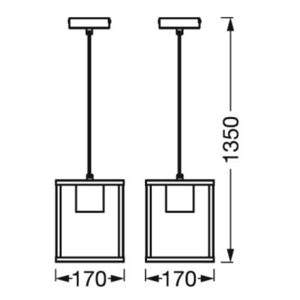 Ledvance - Lühter DECOR NAIROBI 1xE27/15W/230V kummi-viigipuu
