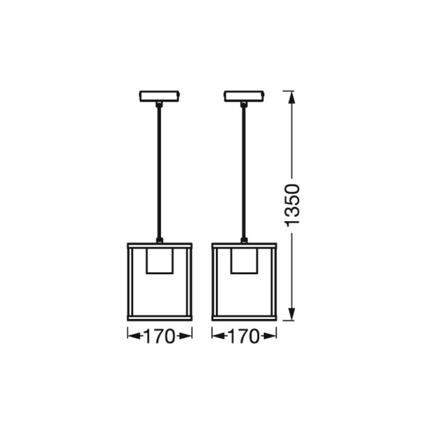 Ledvance - Lühter DECOR NAIROBI 1xE27/15W/230V kummi-viigipuu