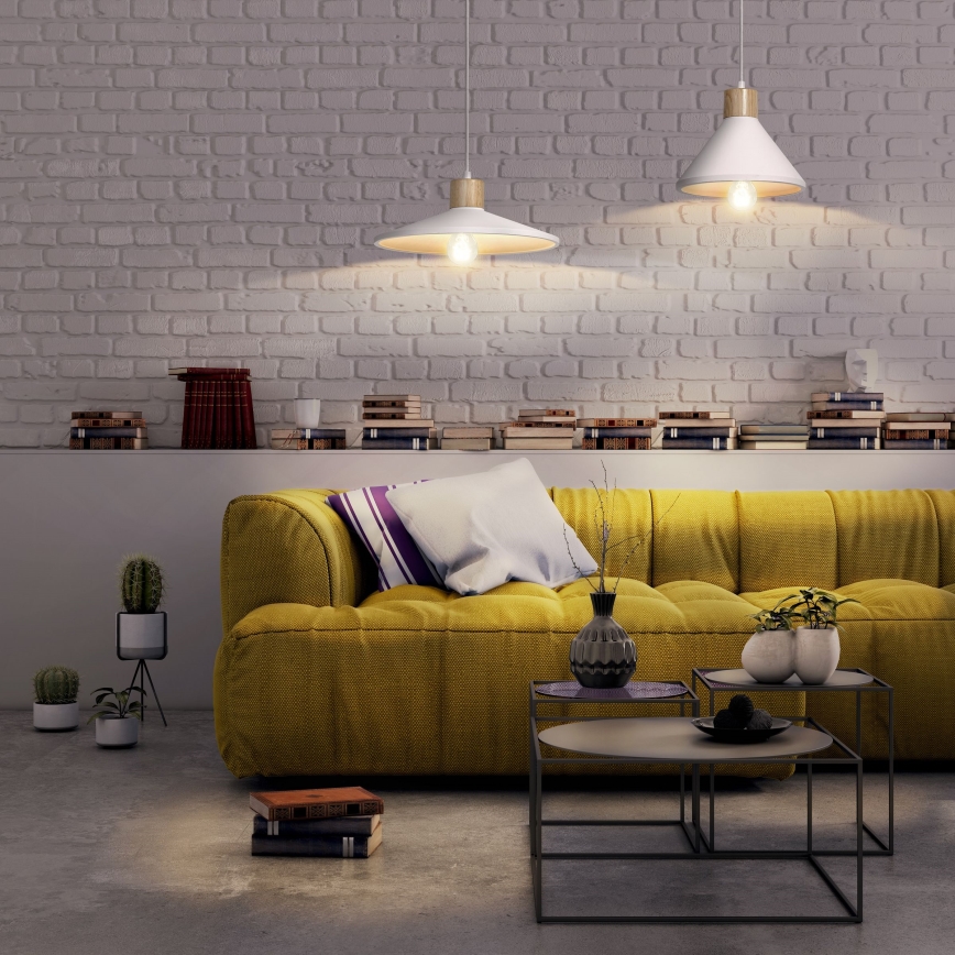 Ledvance - Lühter DECOR PLASTER 1xE27/25W/230V d. 32 cm kips valge