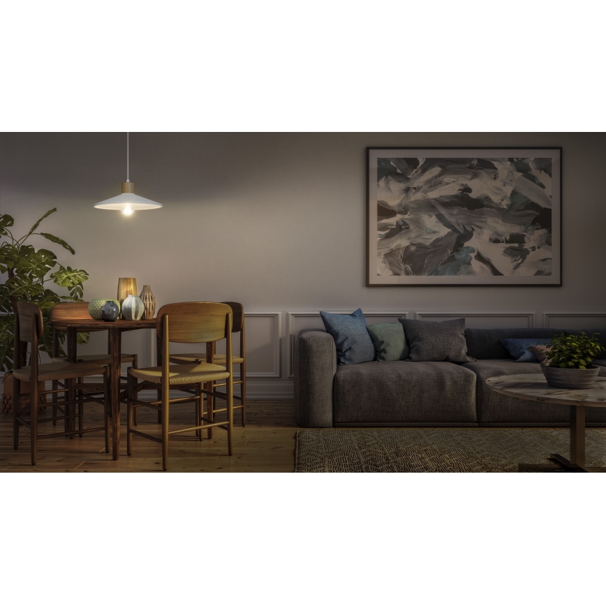 Ledvance - Lühter DECOR PLASTER 1xE27/25W/230V d. 32 cm kips valge