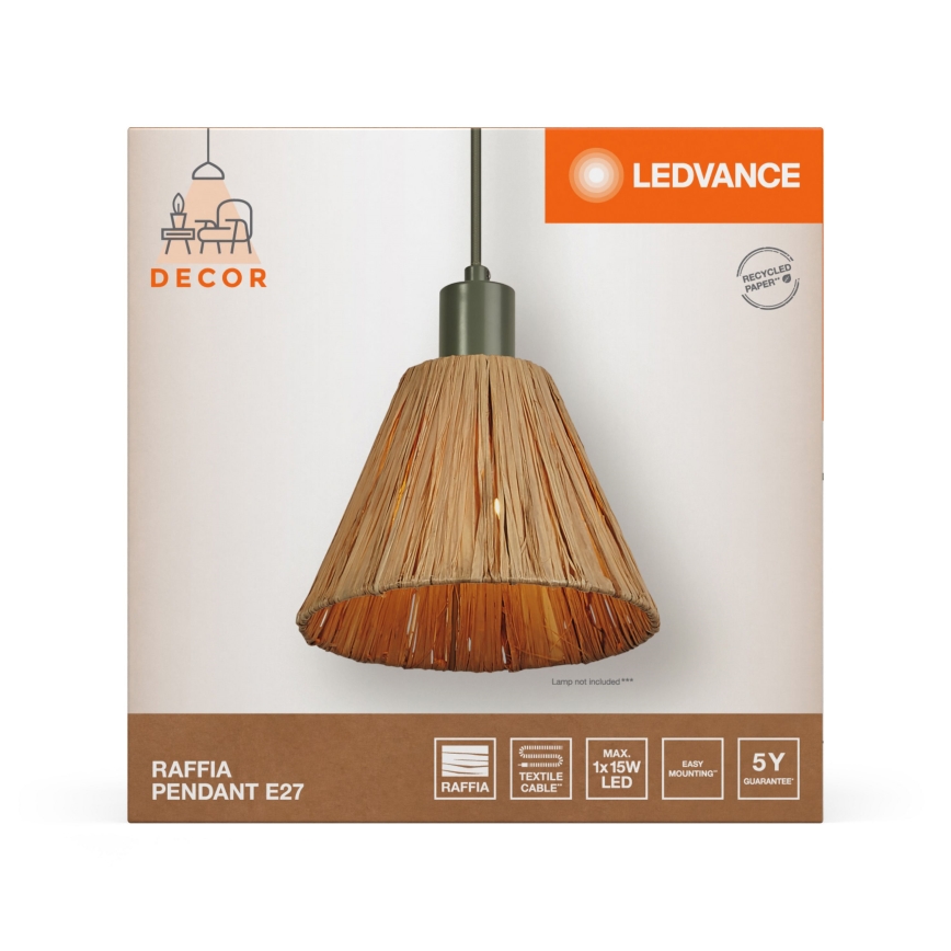 Ledvance - Lühter DECOR RAFFIA 1xE27/15W/230V