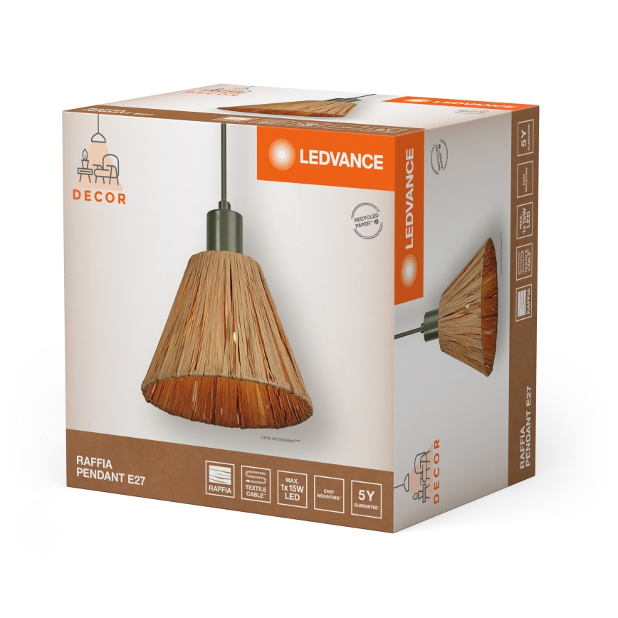 Ledvance - Lühter DECOR RAFFIA 1xE27/15W/230V