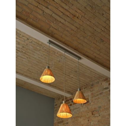 Ledvance - Lühter DECOR RAFFIA 3xE27/15W/230V Palmi niin